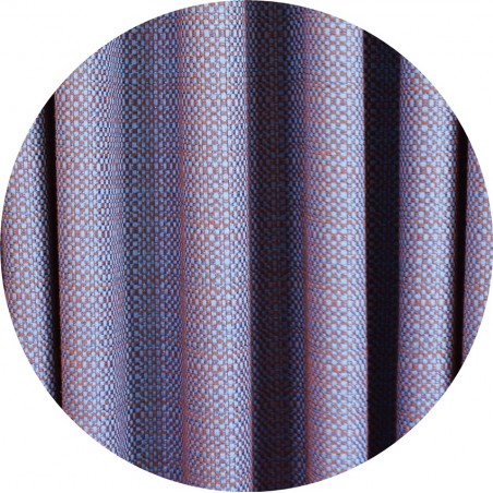 Klasyczna zasłona z niebieskiej tkaniny o wyglądzie naturalnym 130x242cm